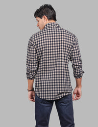 Black Full Sleeve Check Shirt