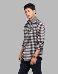 Navy Full Sleeve Check Shirt