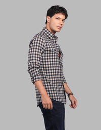 Navy Full Sleeve Check Shirt