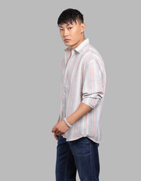 Multi Color Full Sleeve Stripe Shirt