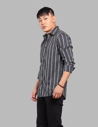 Black Full Sleeve Stripe Shirt