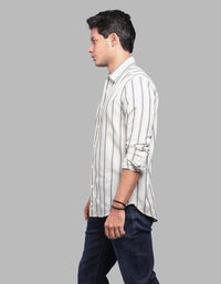 Lt Lemon Full Sleeve Stripe Shirt