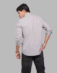 Lt Grey Full Sleeve Stripe Shirt
