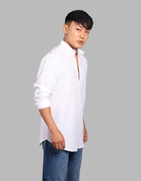 White  Relax Slim Fit Short Kurta