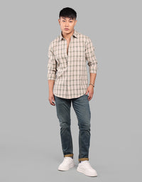 Green Full Sleeve Check Shirt