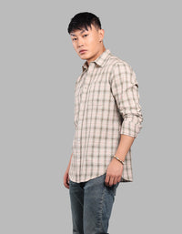 Green Full Sleeve Check Shirt