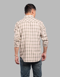 Green Full Sleeve Check Shirt
