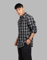 Black Full Sleeve Check Shirt