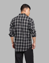 Black Full Sleeve Check Shirt