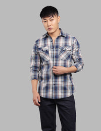 Blue Full Sleeve Check Shirt