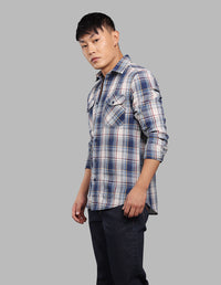Blue Full Sleeve Check Shirt