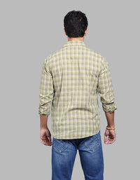Green Full Sleeve Check Shirt