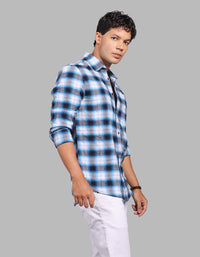 Blue Full Sleeve Check Shirt