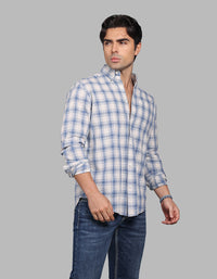 Blue Full Sleeve Check Shirt