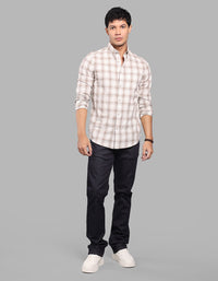 Sand Full Sleeve Check Shirt