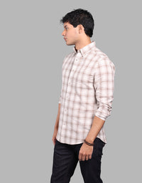 Sand Full Sleeve Check Shirt