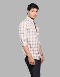 Sand Full Sleeve Check Shirt