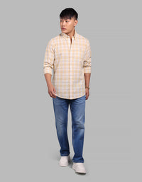 Yellow Full Sleeve Check Shirt