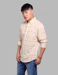 Yellow Full Sleeve Check Shirt