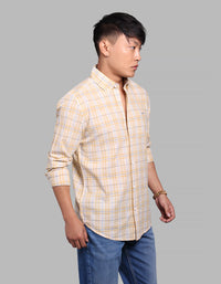 Yellow Full Sleeve Check Shirt