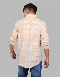 Yellow Full Sleeve Check Shirt