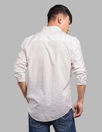 White Pink Full Sleeve Stripe Shirt