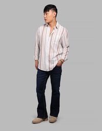 Off White Grey Full Sleeve Stripe Shirt