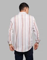Off White Grey Full Sleeve Stripe Shirt
