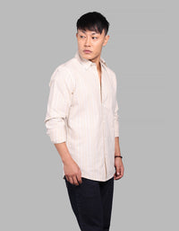 Lt Yellow Full Sleeve Stripe Shirt