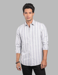 Lt Blue Full Sleeve Stripe Shirt