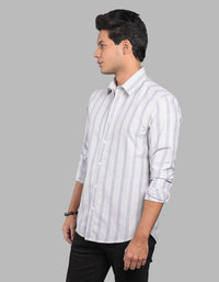 Lt Blue Full Sleeve Stripe Shirt