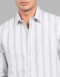 Lt Blue Full Sleeve Stripe Shirt