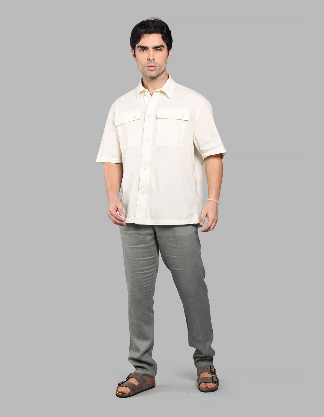 Lemon Half Sleeve Oversized Solid Shirt