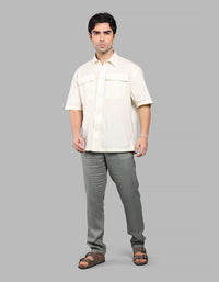 Lemon Half Sleeve Oversized Solid Shirt