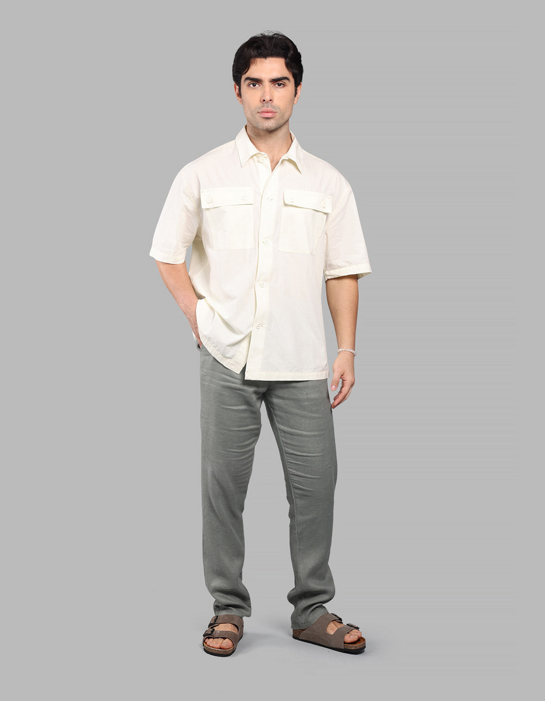 Lemon Half Sleeve Oversized Solid Shirt