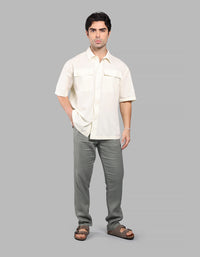 Lemon Half Sleeve Oversized Solid Shirt