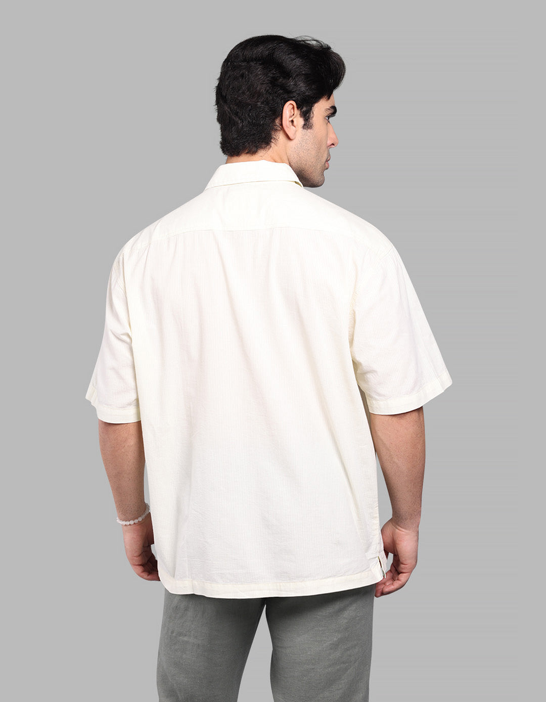 Lemon Half Sleeve Oversized Solid Shirt