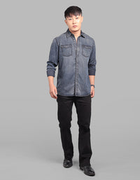 Charcoal Grey Full Sleeve Denim Shirt