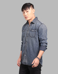 Charcoal Grey Full Sleeve Denim Shirt