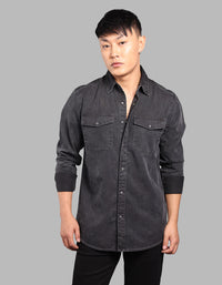 Dk Grey Full Sleeve Denim Shirt
