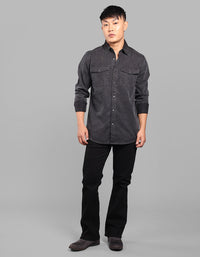 Dk Grey Full Sleeve Denim Shirt
