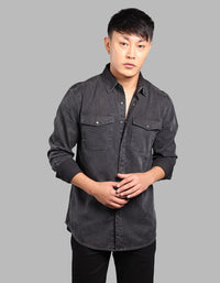 Dk Grey Full Sleeve Denim Shirt