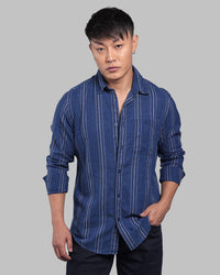 Dk Blue Full Sleeve 100% Cotton Denim Shirt