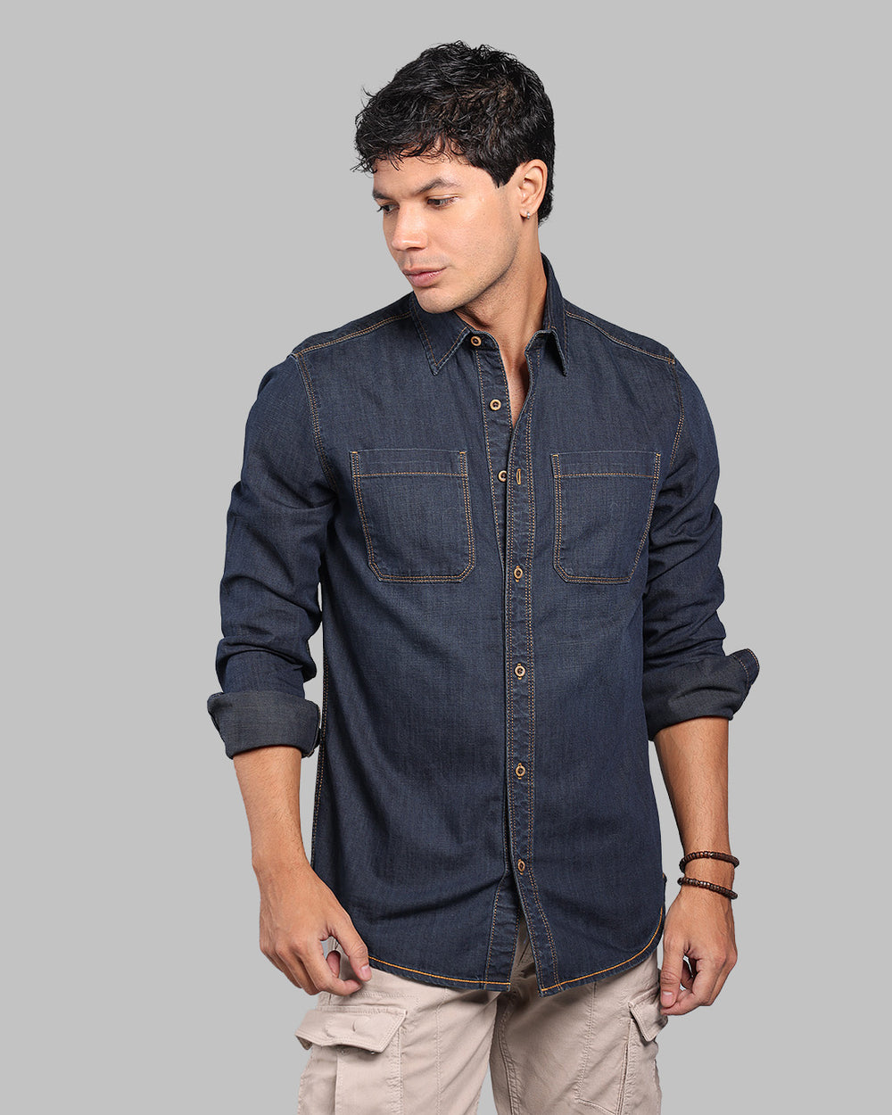 Dk Blue Full Sleeve Denim Shirt