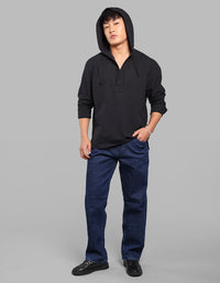Black 100% Cotton Full Sleeve Oversized Solid Shirt