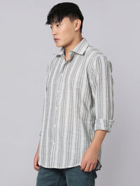 Black White Full Sleeve Stripe Shirt