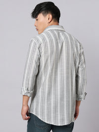 Black White Full Sleeve Stripe Shirt