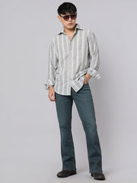 Black White Full Sleeve Stripe Shirt