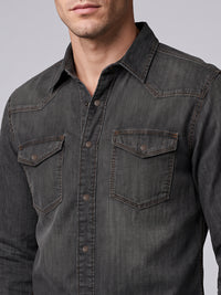 Grey Full Sleeve Denim Shirt