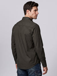 Charcoal Full Sleeve Cargo Shirt